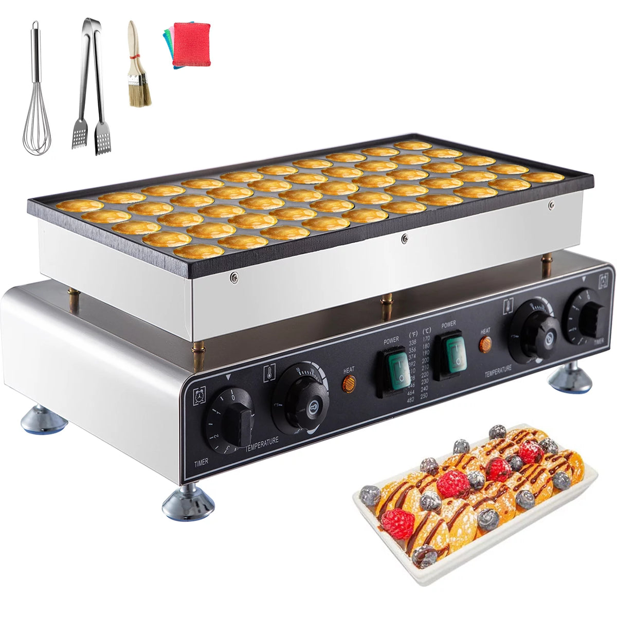 110V 50 Pieces 1700W Nonstick Mini Dutch Pancake Maker P336