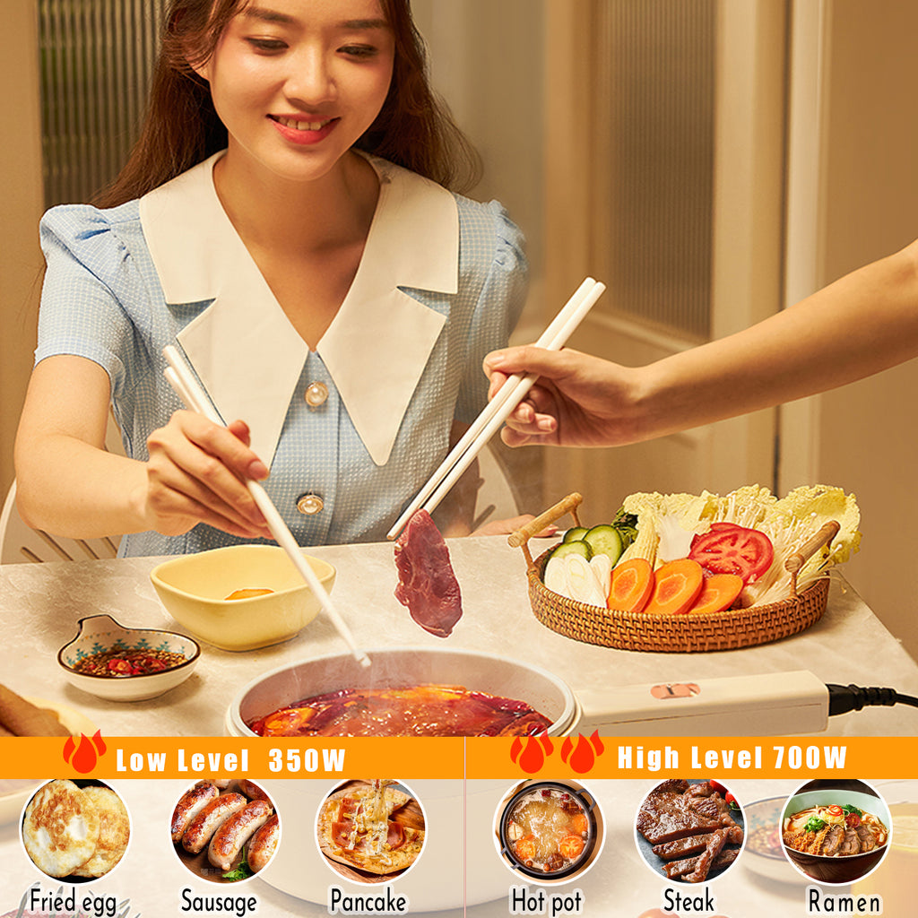 1.6L Non-stick Electric Hot Pot with Steamer I578077