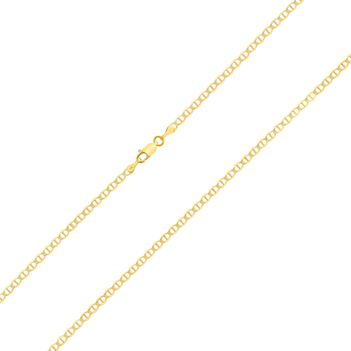10k Yellow Gold Solid Anchor Chain Necklace 16" - 30" F990183