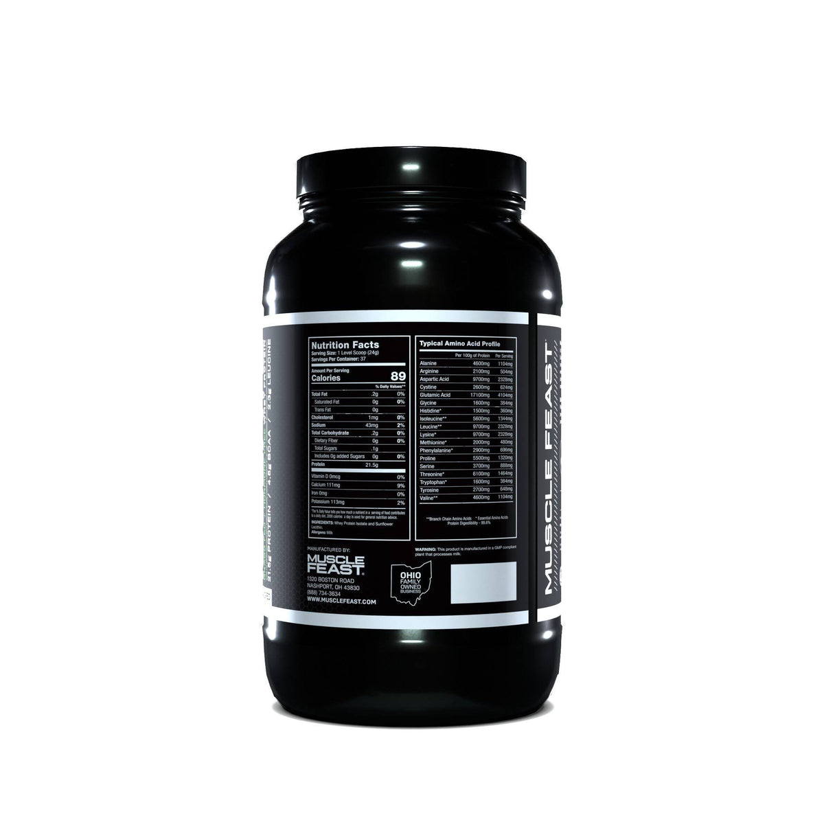 100% Pure Whey Protein Isolate Powder Cappuccino 5 lb E586
