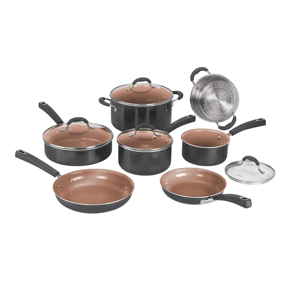 11 Pc Non Stick Cookware Set with Oven Mitt C83724