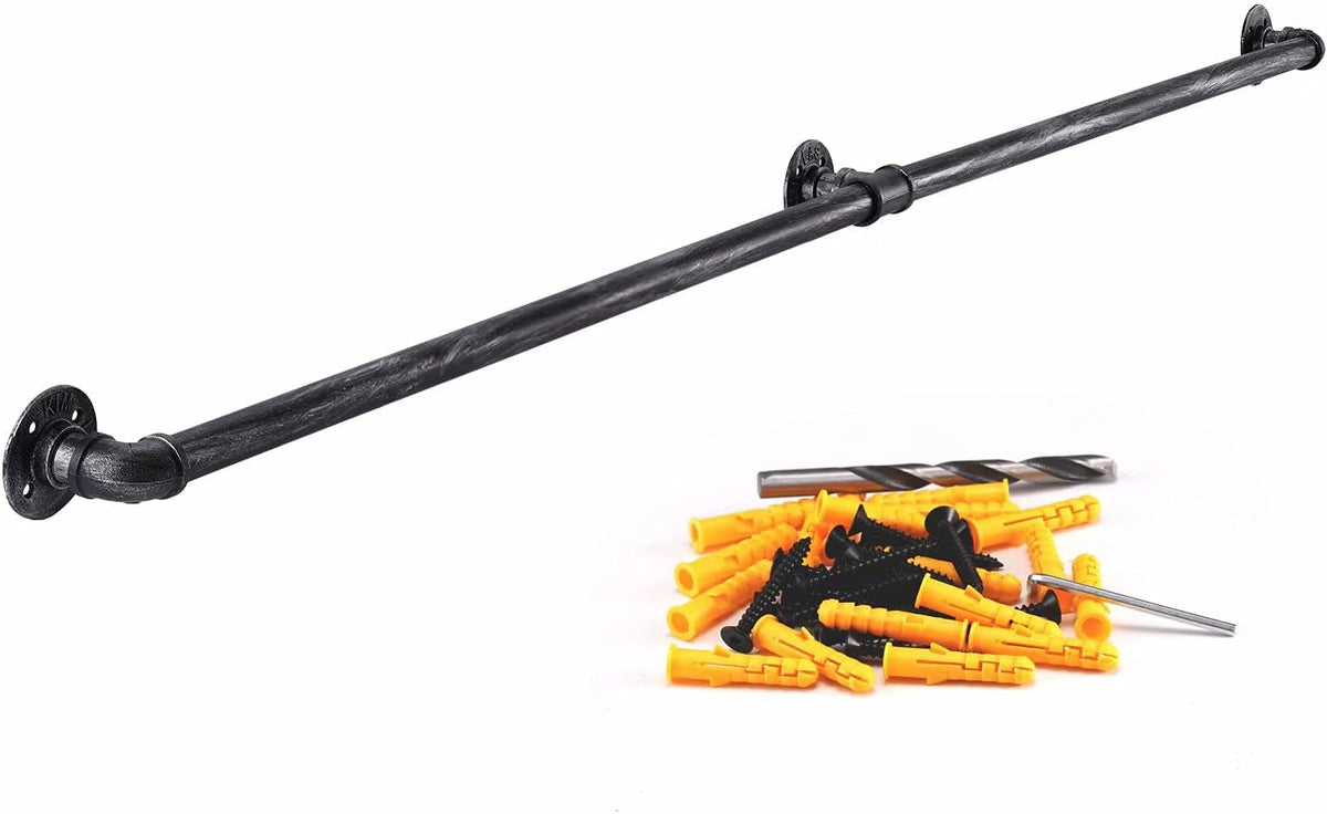 10FT Matte Black Metal Stair Handrail H3158