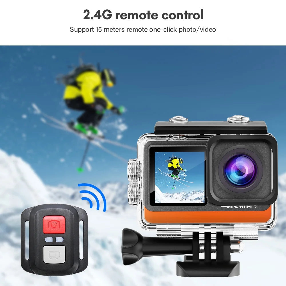 24MP Waterproof Sport Camera with Dual Screen V667056