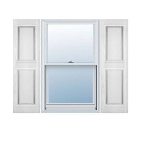 12 inchw x 59 inchh Vinyl Williamsburg Double Panel Shutters P52282