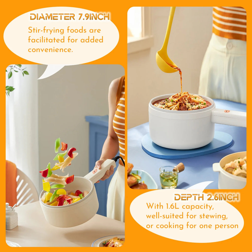 1.6L Non-stick Electric Hot Pot with Steamer I578077