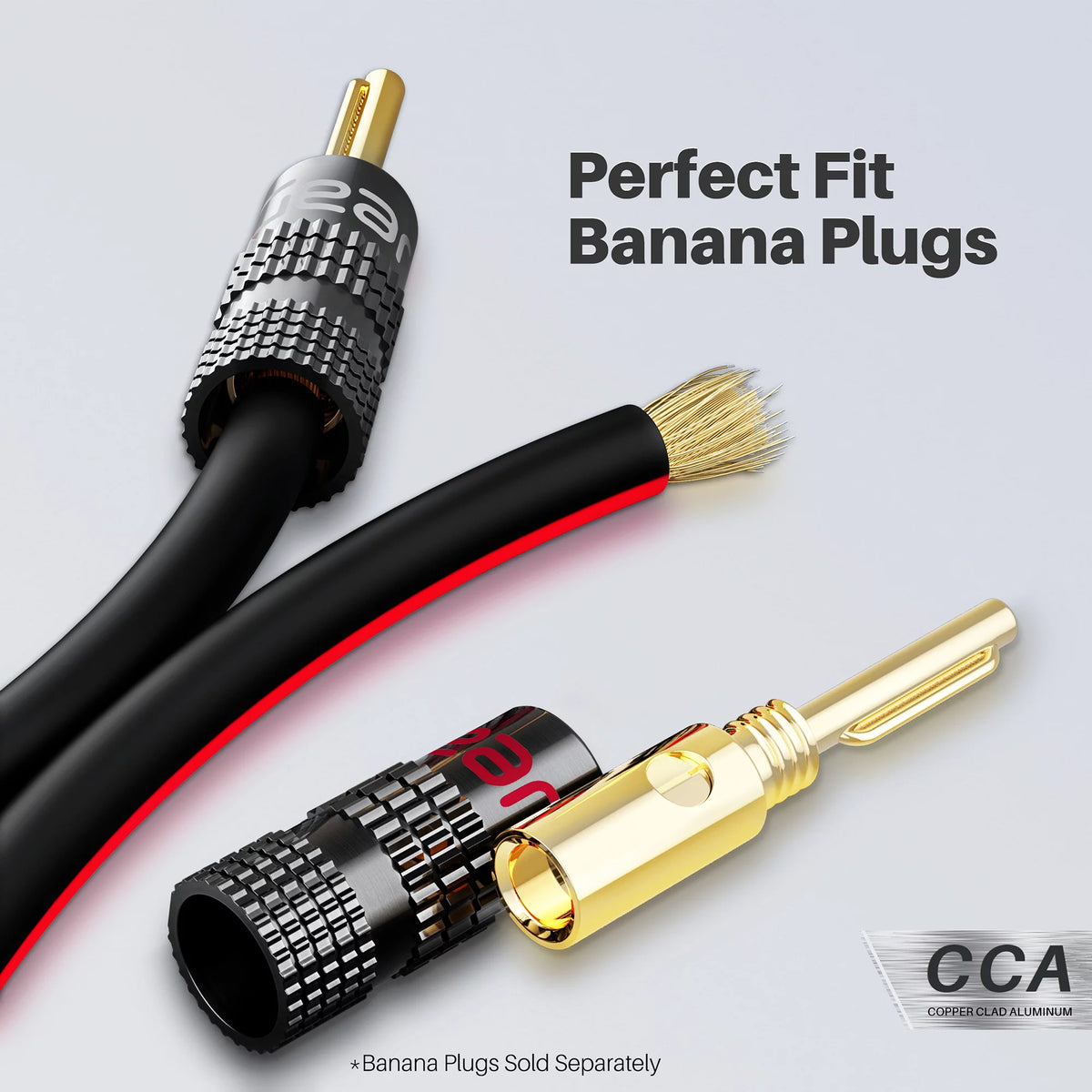 12 Gauge Copper Clad Aluminum Speaker Wire, Black 200 ft L8462
