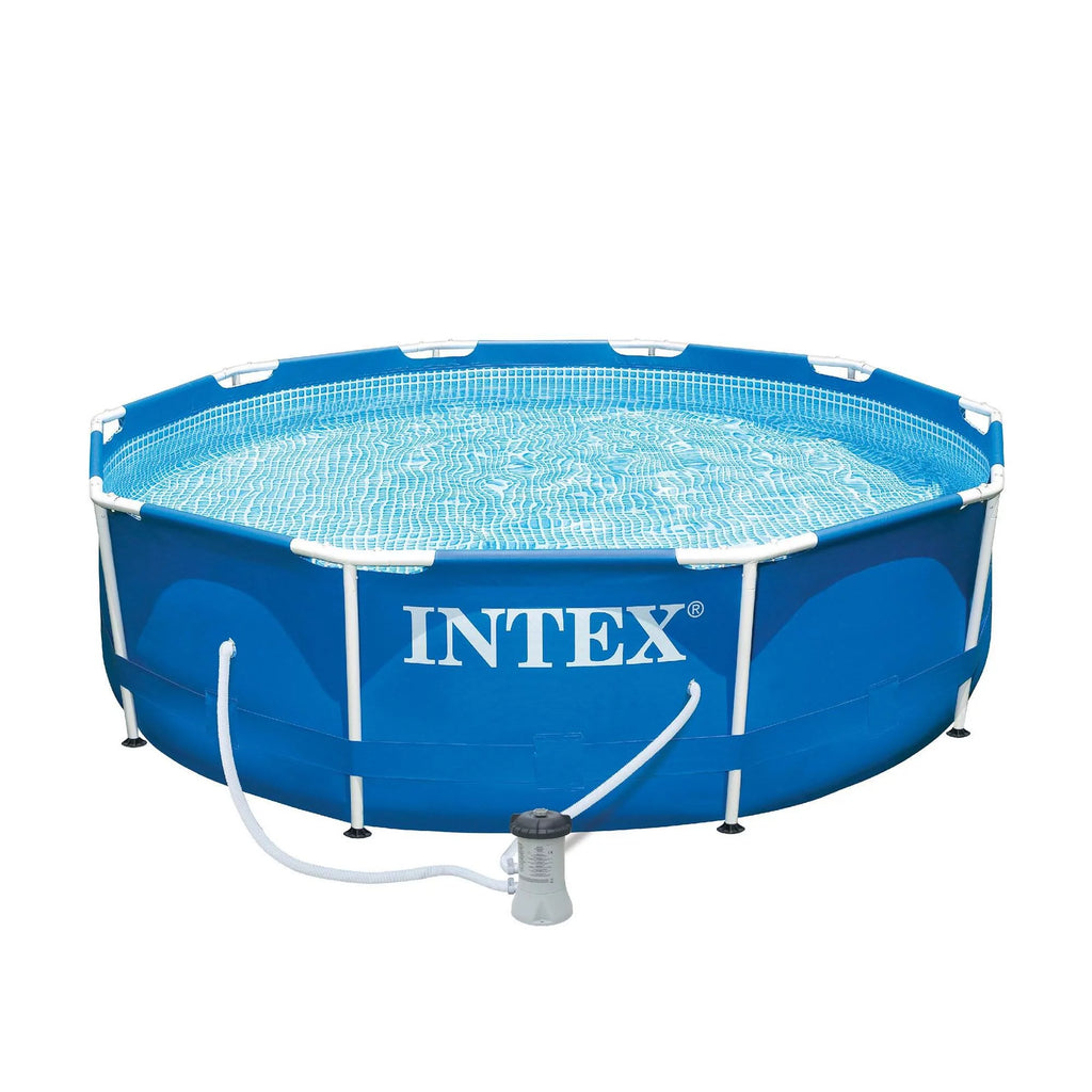 10ft x 30in Metal Frame Above Ground Swimming Pool Set with Filter Pump Q2761