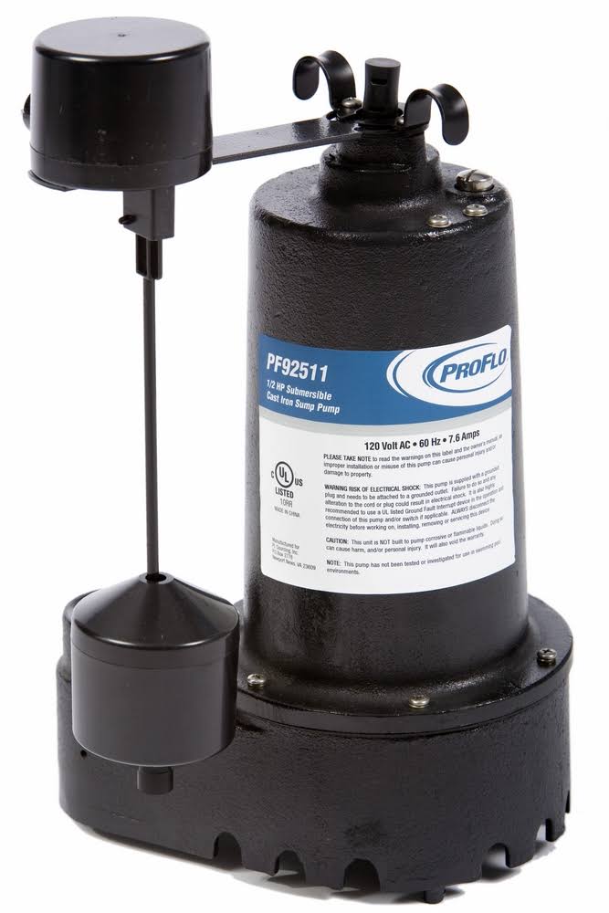 1/2 HP Cast Iron Sump Pump with Side Discharge H5782