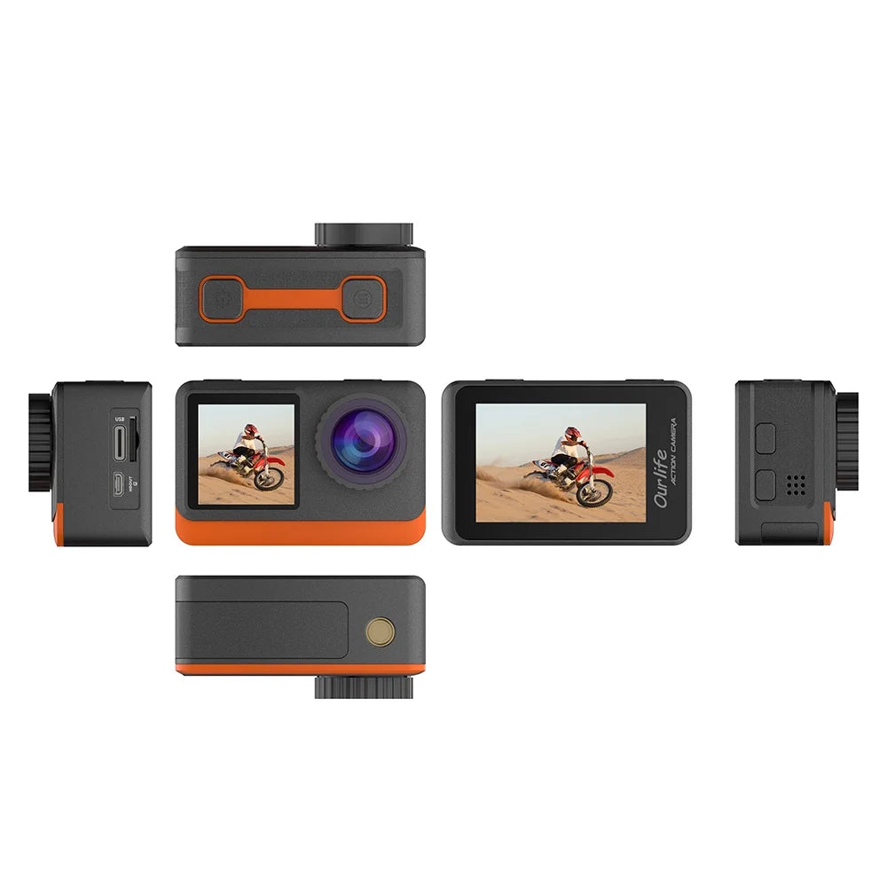 24MP Waterproof Sport Camera with Dual Screen M1442