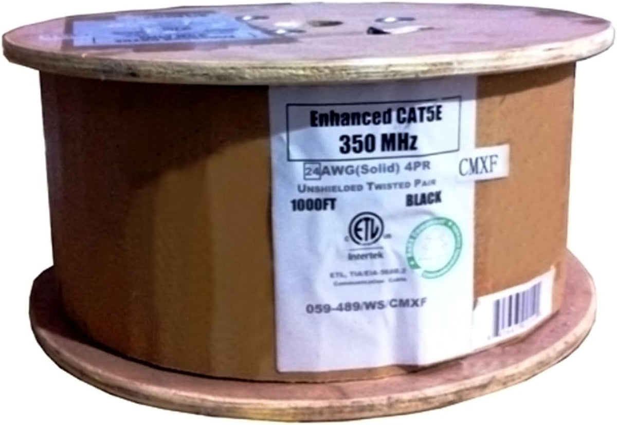 1000ft Black Bulk Ethernet Cable S249