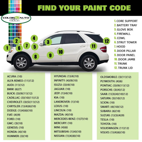 1 Oz Single Stage Automotive Paint Z68559