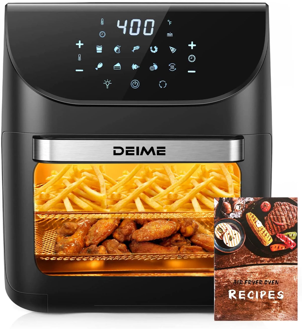 12 QT 1700W Air Fryer with LCD Touch Screen C6746