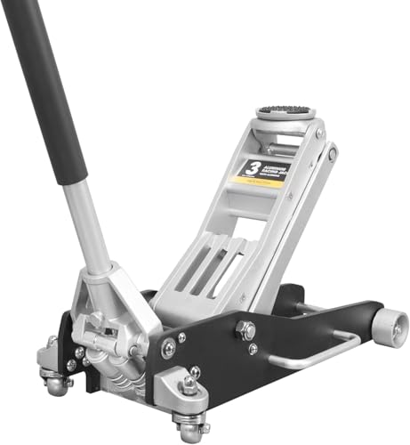 1.5 Ton Hydraulic Low Profile Aluminum and Steel Racing Floor Jack with Dual Piston Quick Lift Pump N2272