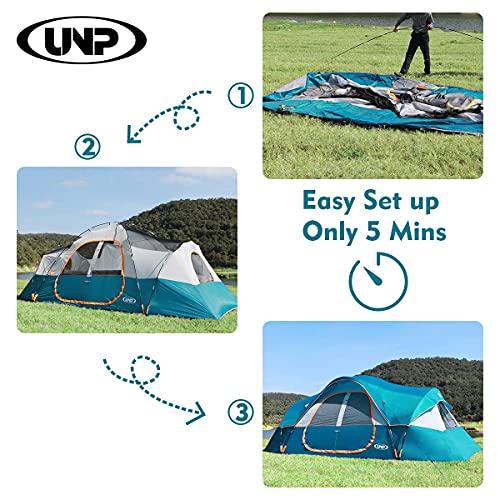 10-Person Double Layer Waterproof Camping Tent N204