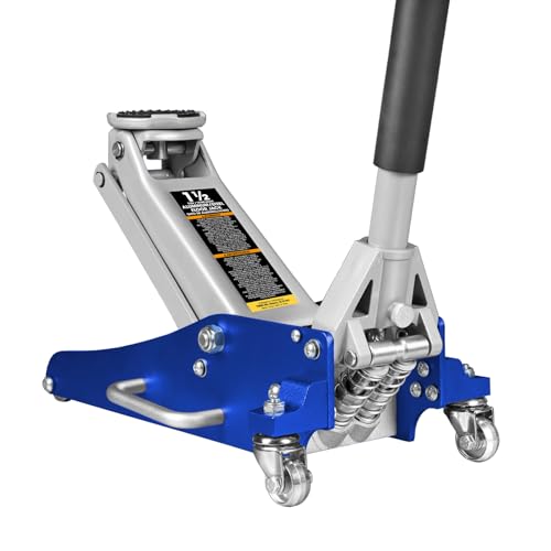 1.5 Ton Hydraulic Low Profile Aluminum and Steel Racing Floor Jack with Dual Piston Quick Lift Pump N2272