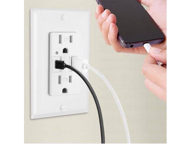 10pk Type C & Type A USB Wall Outlets 15A Tamper Resistant Receptacle T4332