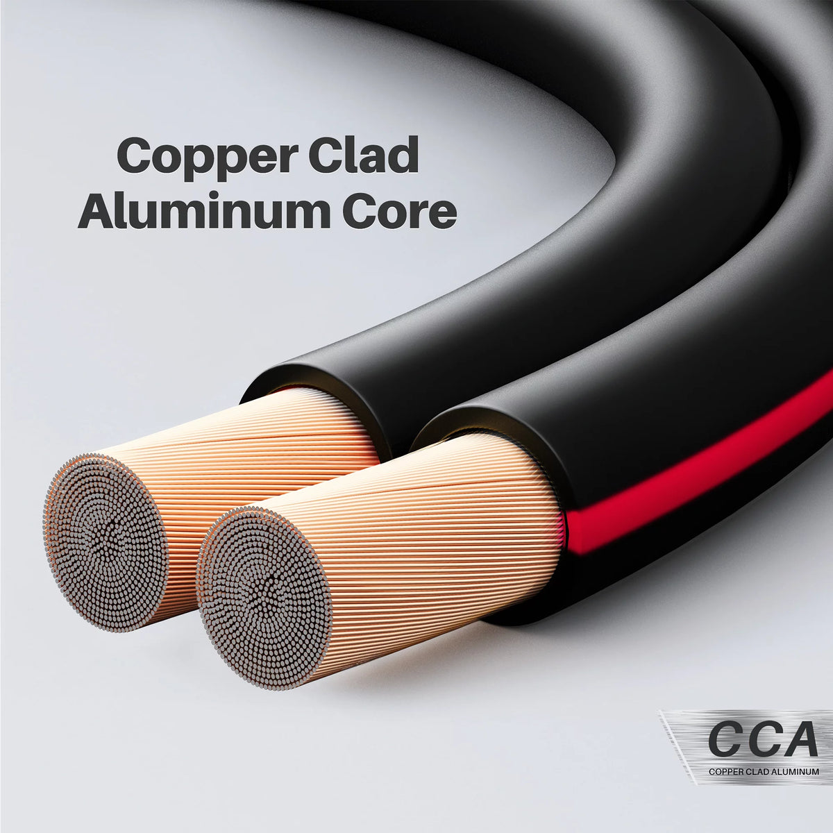 12 Gauge Copper Clad Aluminum Speaker Wire, Black 200 ft L8462