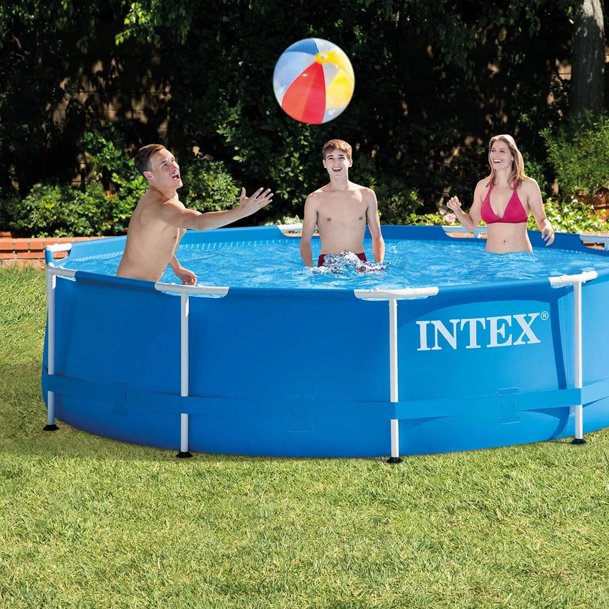 10ft x 30in Metal Frame Above Ground Swimming Pool Set with Filter Pump Q2761