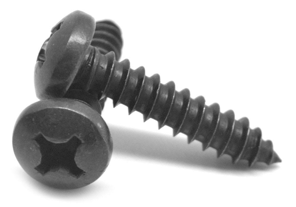 10-16 x 5/8 Sheet Metal Screw Phillips Pan Head Type AB Low Carbon Steel Black Zinc Plated S332
