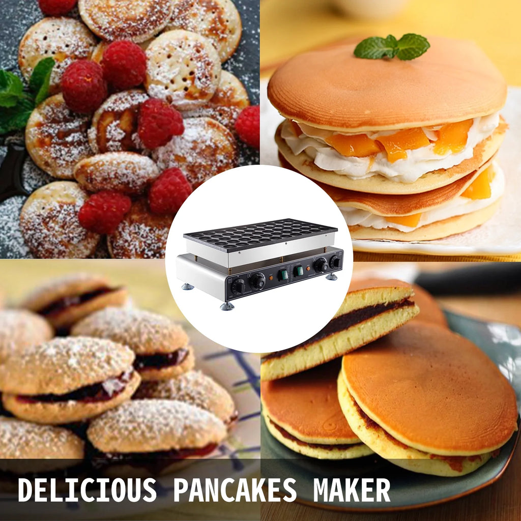 110V 50 Pieces 1700W Nonstick Mini Dutch Pancake Maker P336