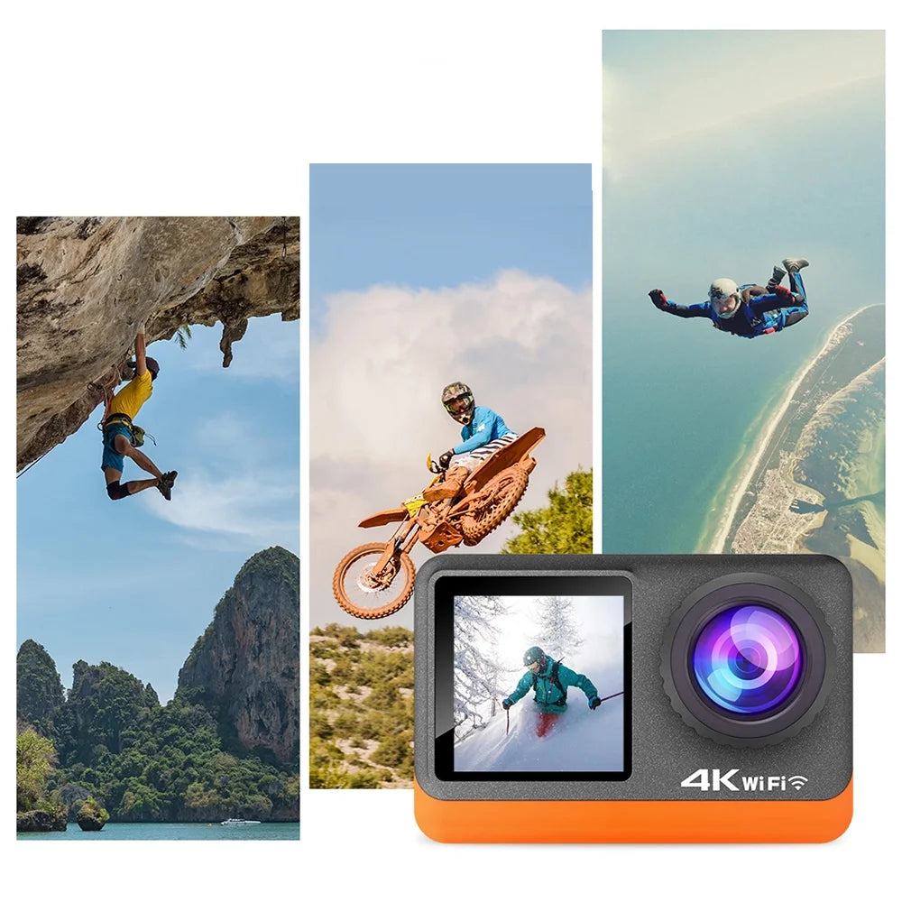 24MP Waterproof Sport Camera with Dual Screen M1442