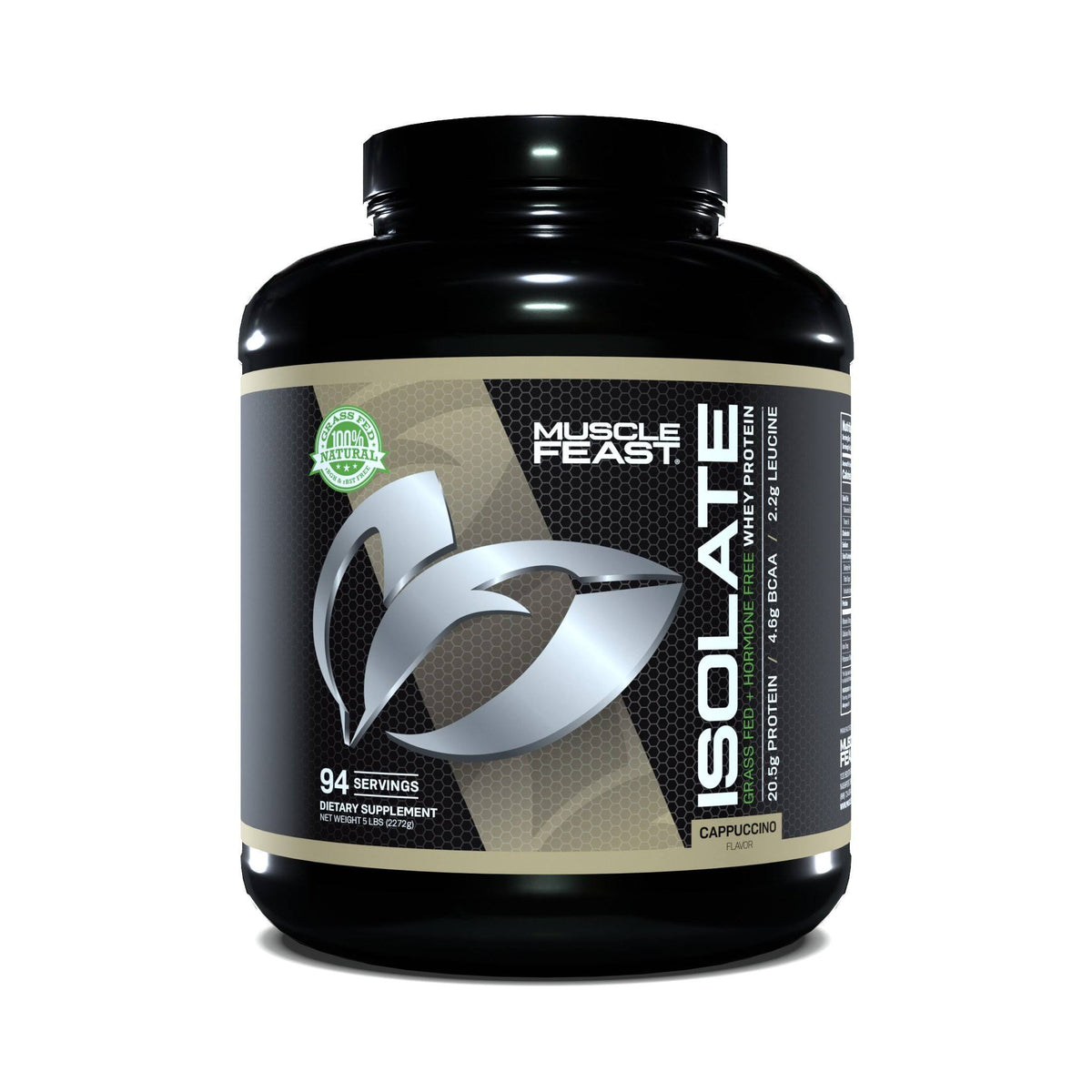 100% Pure Whey Protein Isolate Powder Cappuccino 5 lb E586